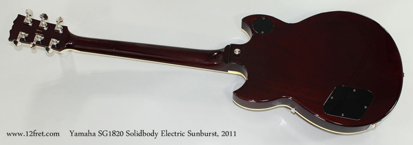 Yamaha SG1820 Solidbody Electric Sunburst, 2011 Full Rear View