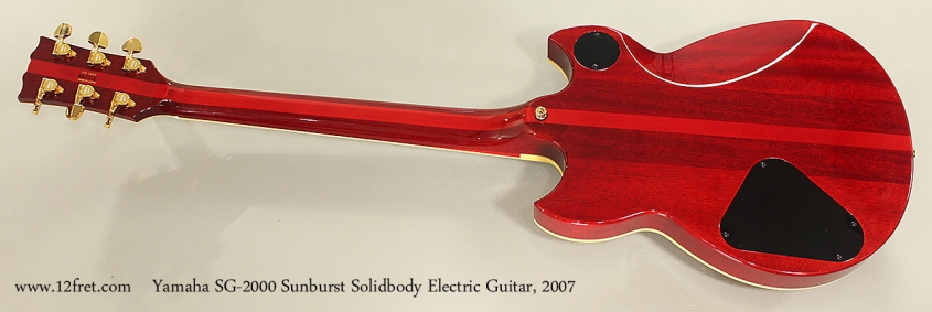 Yamaha SG-2000 Sunburst Solidbody Electric Guitar, 2007 Full Rear View