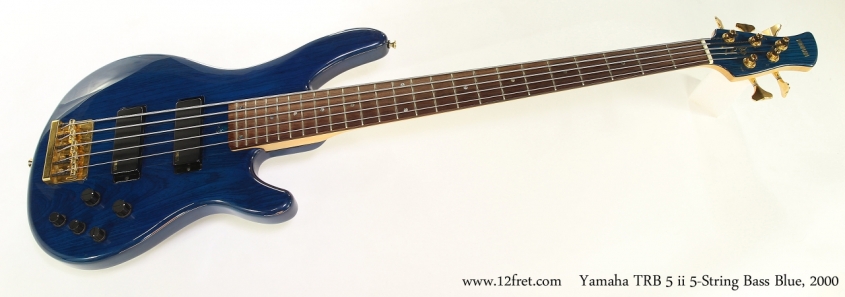 Yamaha TRB 5 ii 5-String Bass Blue, 2000  Full Front View