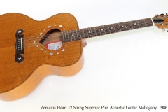 Zemaitis Superior Plus Heart 12 String Acoustic Guitar Mahogany, 1986   Full Front View
