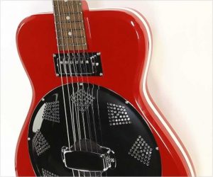 Airline Folkstar Electric Resophonic Guitar by Eastwood, Red