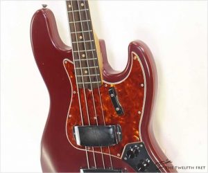 SOLD Fender Jazz Bass Burgundy Refinish, 1962