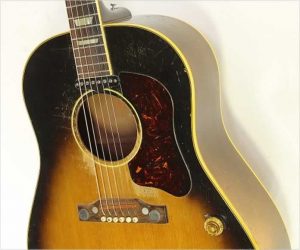 ❌SOLD❌ Gibson J160E Steel String Guitar Sunburst, 1956