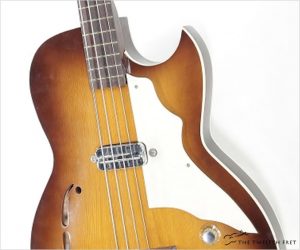 SOLD!! Kay K5920 Single Pickup Thinline Bass Sunburst, 1962