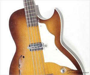 ❌SOLD❌ Kay K5920 Single Pickup Thinline Bass Sunburst, 1962