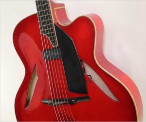 ❌ SOLD ❌ Michael A Lewis 'Le Petite Rougette' Archtop Guitar Red, 2009