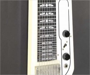 ❌SOLD❌National Model 1008 Console 8 String Steel White, 1961