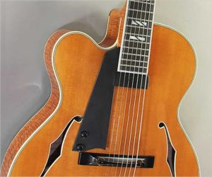 ❌SOLD❌Ted Megas Athena Left Handed 7 String Archtop Guitar, 2001