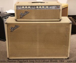 ❌SOLD❌  Fender Bassman Piggyback Amp 2x12 Cabinet Blonde, 1964