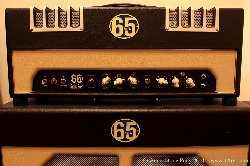 This excellent condition amp is switchable between 25 and 50 watts.   65 Amps was started by Peter Stroud, guitarist for Cheryl Crow, and Dan Boul, responding to a need for lower stage volume levels; they needed pro-grade lower wattage amps with 'vintage' tone.  Using custom hand-wound transformers from Mercury Magnetics, top-grade hand-selected components and built to military grade specifications.