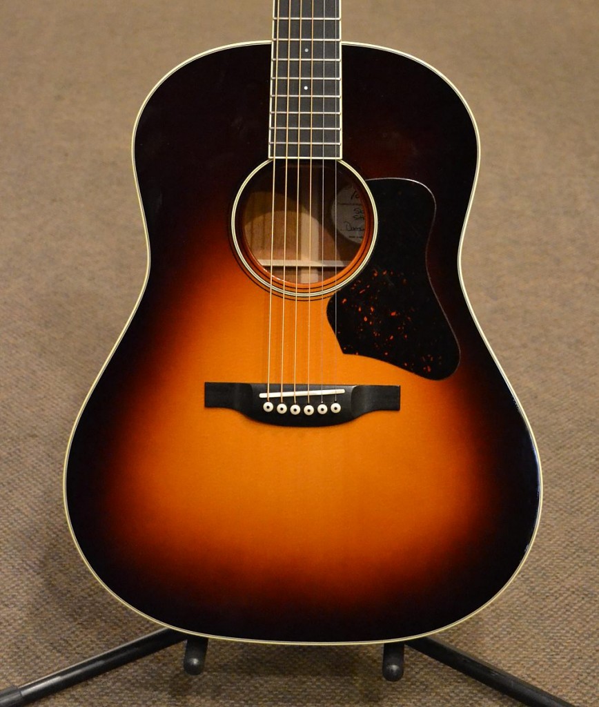 This Bourgeois Slope D has a beautiful burst finish on its Sitka spruce top and comes with the original hardshell case for $2999.99