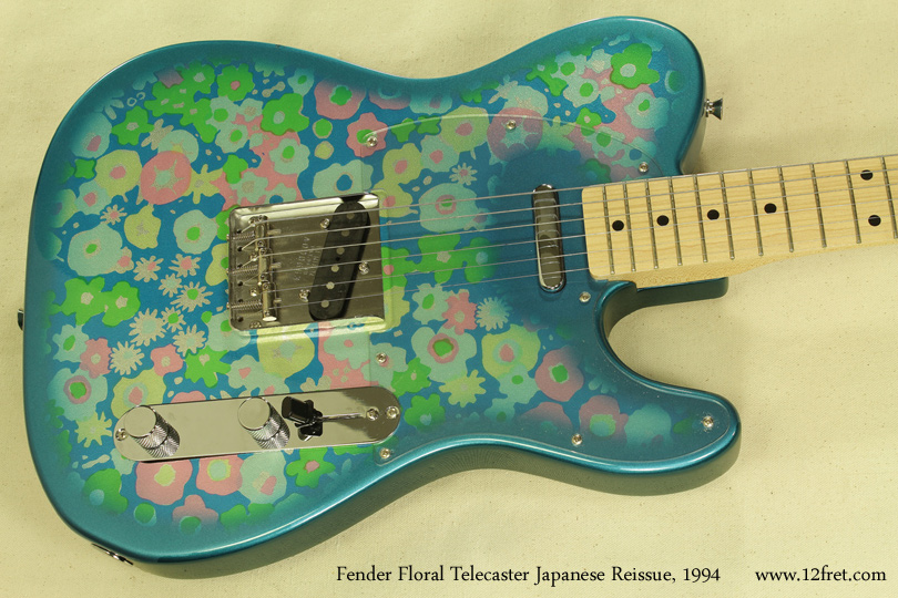 Here's something unusual - a 1994 Fender Floral Telecaster Reissue, crafted in Japan.   From 1982 to 1997,  Fender Japan contracted with Fiju-Gen to produce a line of Fender instruments.