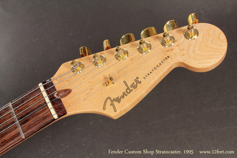 This 1995 Fender Custom Shop Stratocaster is a great playing guitar in very clean condition.

The finish is in very good shape with a beautiful dark  three tone burst.  The neck is a very nice piece of birds-eye maple.