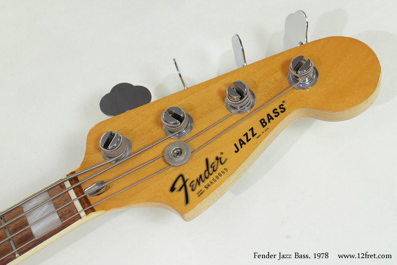 Here is a very well preserved 1978 Fender Jazz Bass in a custom colour.   Officially, this colour was designated 'Walnut', but many people call it 'Mocha' - which was never an official colour.