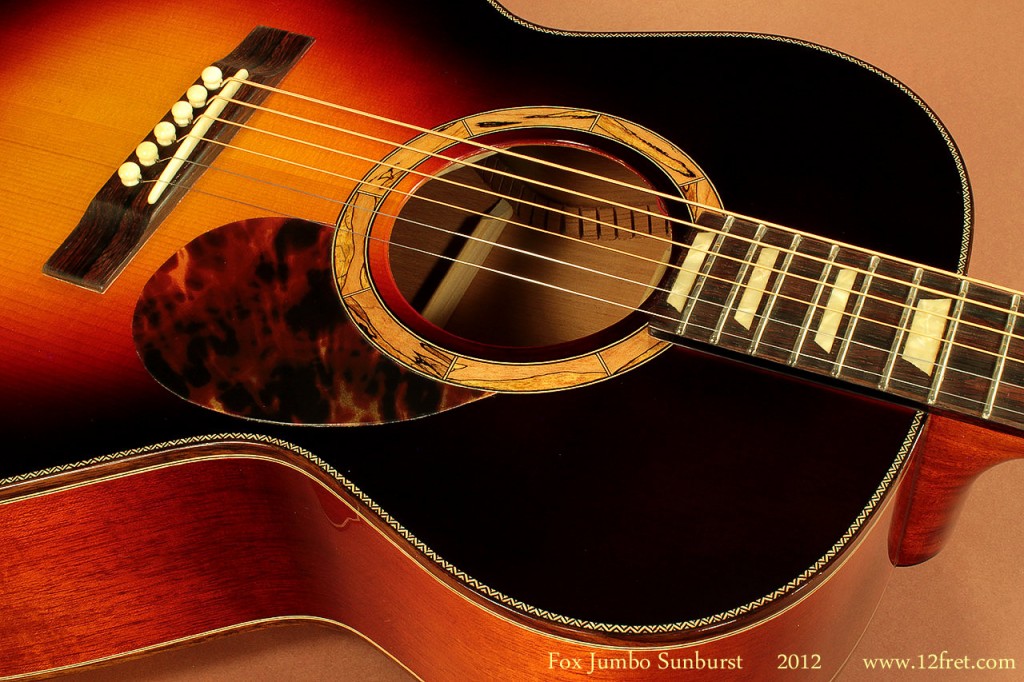 A wonderful new Jumbo steel-string acoustic guitar from Canadian luthier Dave Fox - $3500.