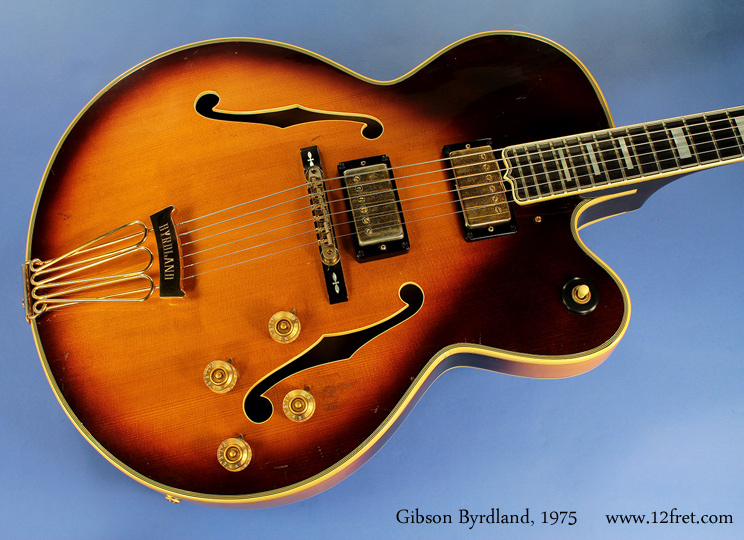 The Gibson Byrdland was originally a custom built version of the L-5 and based on suggestions made by Billy Byrd and Hank Garland, two prominent Nashville session players in the mid to late 1950's (Hank Garland played on many Elvis and Roy Oribison sessions that produced hit records). 

The Byrdland was the first 'thinline' body and has a 23.5