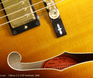 2006 Gibson L-5 CES Sunburst (consignment) SOLD