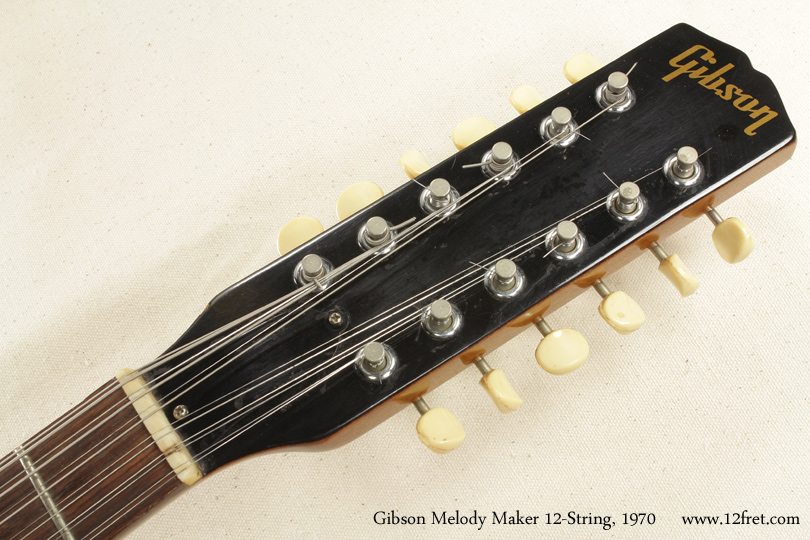 Here's a rare piece - a 1970 Gibson Melody Maker 12-String!  Melody Makers were Gibson's entry level instruments and lots were made, but the 12-string was not at all common.