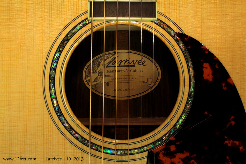 Today we are featuring a beautiful Larrivee L-10 with a Jester headstock inlay.