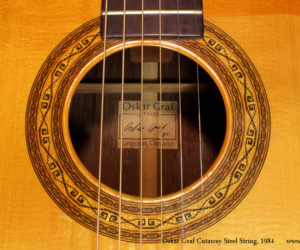 1984 Oskar Graf Cutaway Steel String (consignment) SOLD