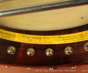 Vega Folklore Openback Banjo 1964-65  SOLD