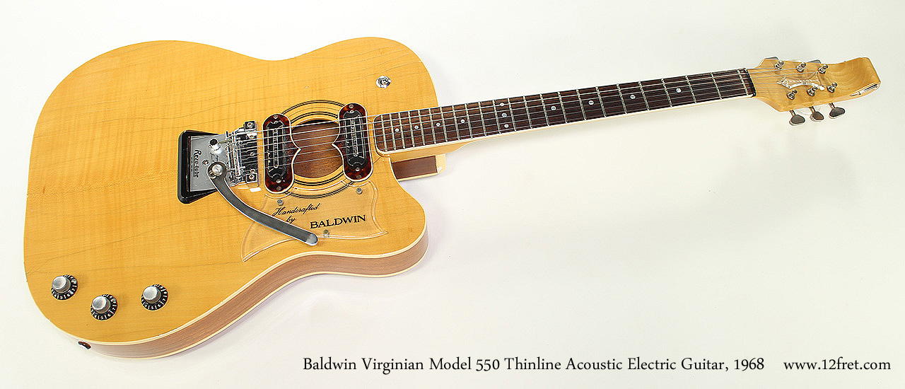 1968 Baldwin Virginian Model 550 Thinline Acoustic Electric Guitar