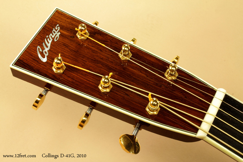 Based on the Collings D3 model,  this D41G is in very good condition and features a German Spruce top (this is the G in the model number), Indian Rosewood back and sides and abalone trim on the top.   

Collings guitars are exceptionally well built and great sounding and this guitar has a wonderfully full, rich tone with undeniable presence.