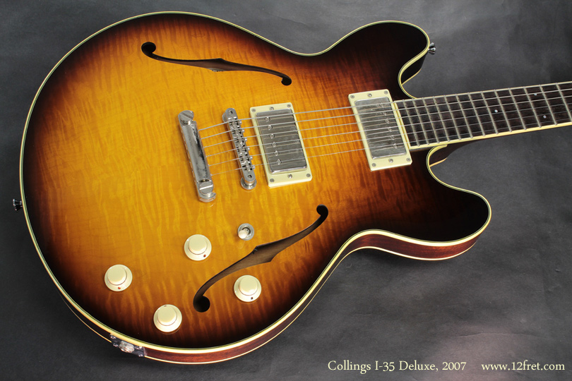 Here's a pristine 2007 Collings I-35 Deluxe, built in Austin, Texas. Collings' attention to detail and build quality are incredibly high and they produce stunningly beautiful instruments.