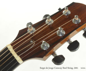 2001 Sergei de Jonge Cutaway Steel String (consignment)  SOLD