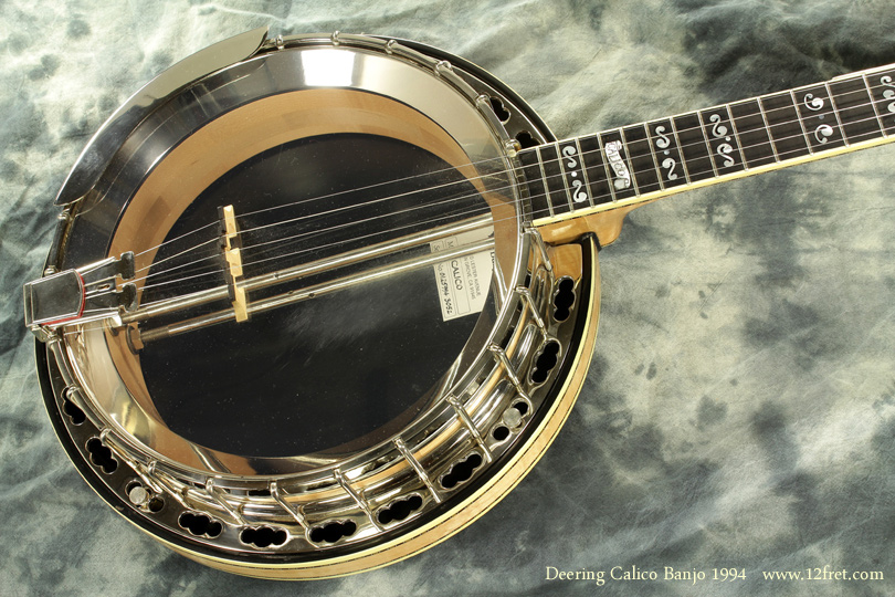 Here is a 1994 Deering Calico banjo in excellent condition.   The Calico is a professional grade instrument known for its crisp tone, great highs and distinctive bass response.  It's designed to provide great tone and excellent projection.