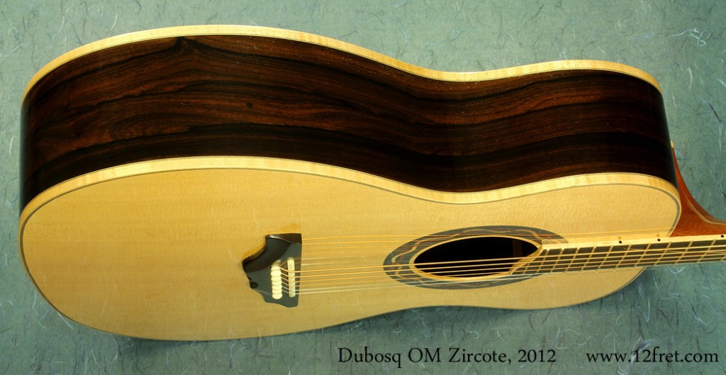 This lovely Dubosq OM Ziricote is selling for $2999.