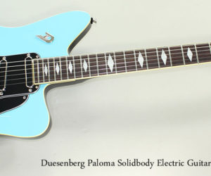 SOLD!!! Duesenberg Paloma Solidbody Electric Guitar, Narvik Blue