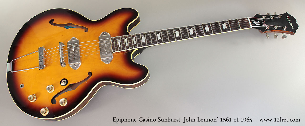 Epiphone Casino John Lennon Limited Thinline Archtop www.12fret
