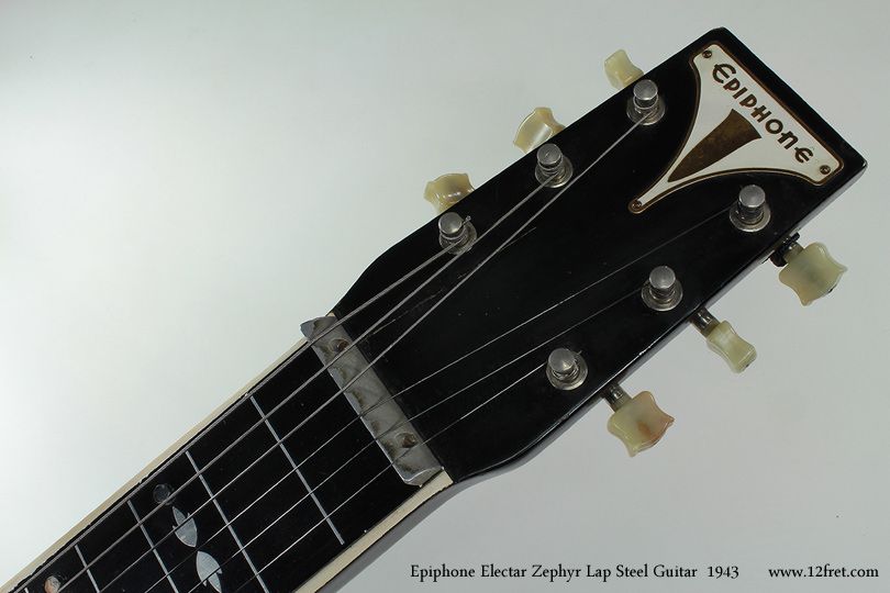 Here's a very cool Epiphone Electar Zephyr lap steel guitar from 1943.   These were amongst the very first solidbody electric instruments.  Introduced in 1939, the Zephyr was made until 1957.