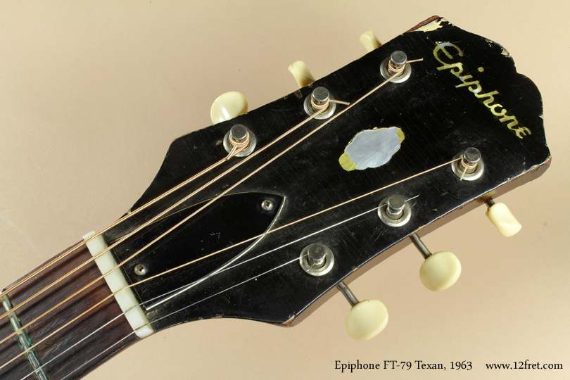 Epiphone flat-tops date back to the 1940's, and the FT-79 Texan first appeared in 1942.   The last of the original (non-reissue) production was in 1970, when Gibson ownership changed hands to Norlin.