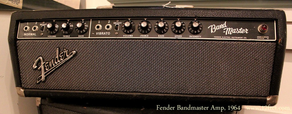 The Bandmaster was produced, in various forms, from 1953 to 1974. Output ranged from around 25 watts at first, to 40 watts.   Originally a combo, the piggyback head-and cabinet design appeared in 196i, and this configuration is used for most professional grade, higher powered amps to this day.