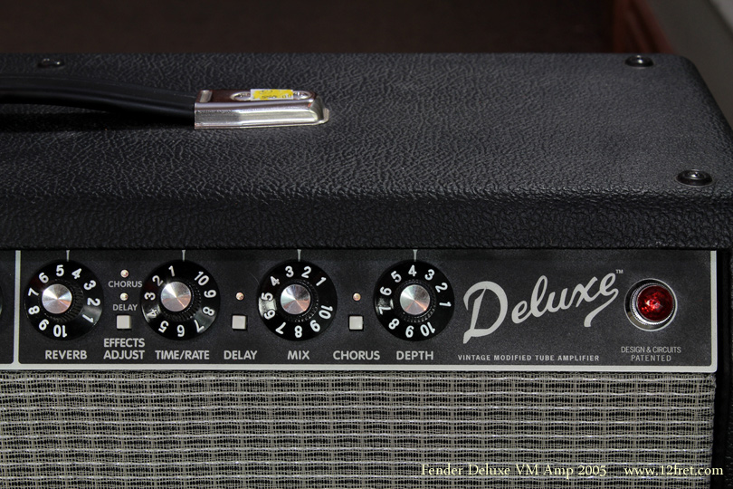 This is a 2005 Fender Deluxe VM amp.    It's based on the 40 watt (2 6L6 power tubes), single 12 inch speaker design of the Deluxe, but it has extra features added - hence the VM or Vintage Modified designation.