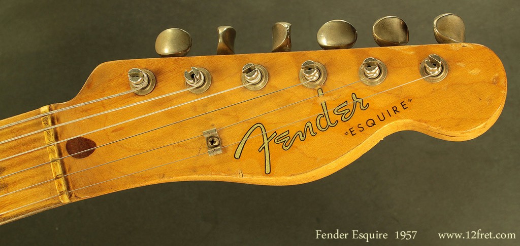 The Esquire was introduced in 1950, prior to the Broadcaster (which became the NoCaster, then the Telecaster). The guitars are nealy identical; the primary difference is the lack of neck pickup. The Esquire has the 3-way switch, and the 'neck' position adds in capacitors to simulate the less-trebly sound of the missing pickup.