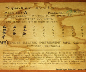 1962 Fender Super Amplifier SOLD