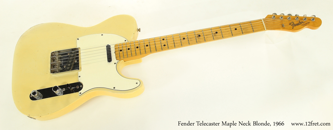 Fender Telecaster Maple Neck Blonde 1966 www.12fret