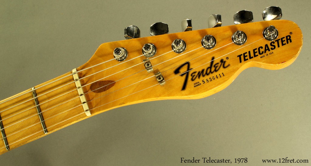 Here's a nice Fender Telecaster from 1978. .   Very light and comfortable, unlike many guitars from the 70's when weight was widely considered a desirable trait leading to sustain and clarity.  Lighter uitars like this one, though, still exhibit lots of those tonal characteristics.