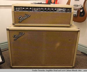 ❌SOLD❌ Fender Tremolux Amplifier Head with 2x10 Cabinet Blonde 1964 (No Longer Available)