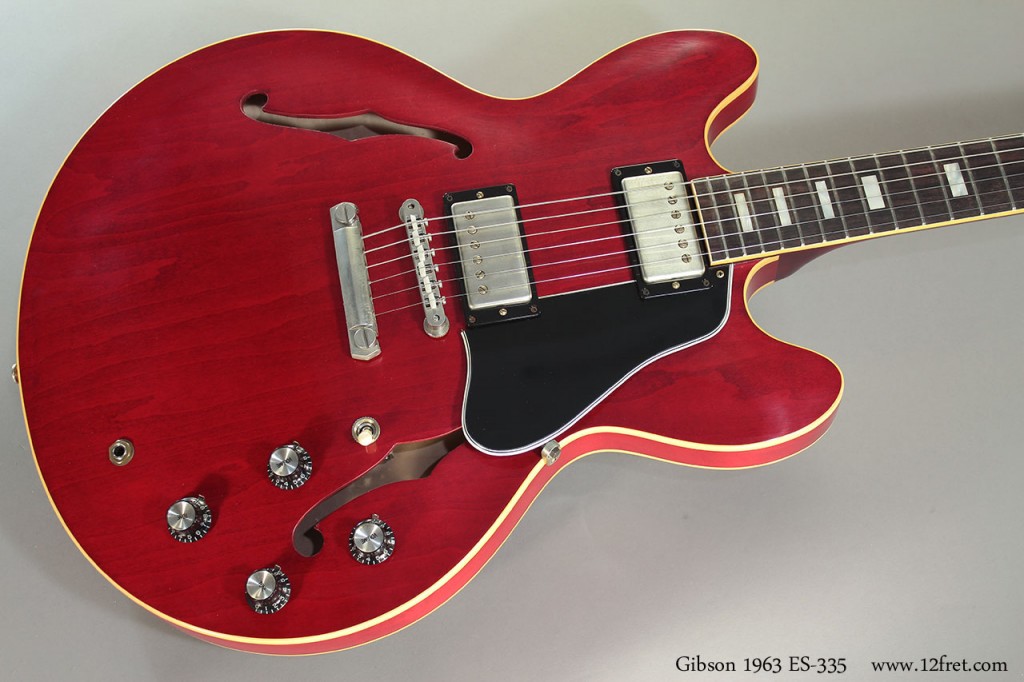 We've just received a new Gibson 1963 ES-335 in a VOS cherry finish, built at the Gibson Memphis plant.  What a guitar!
