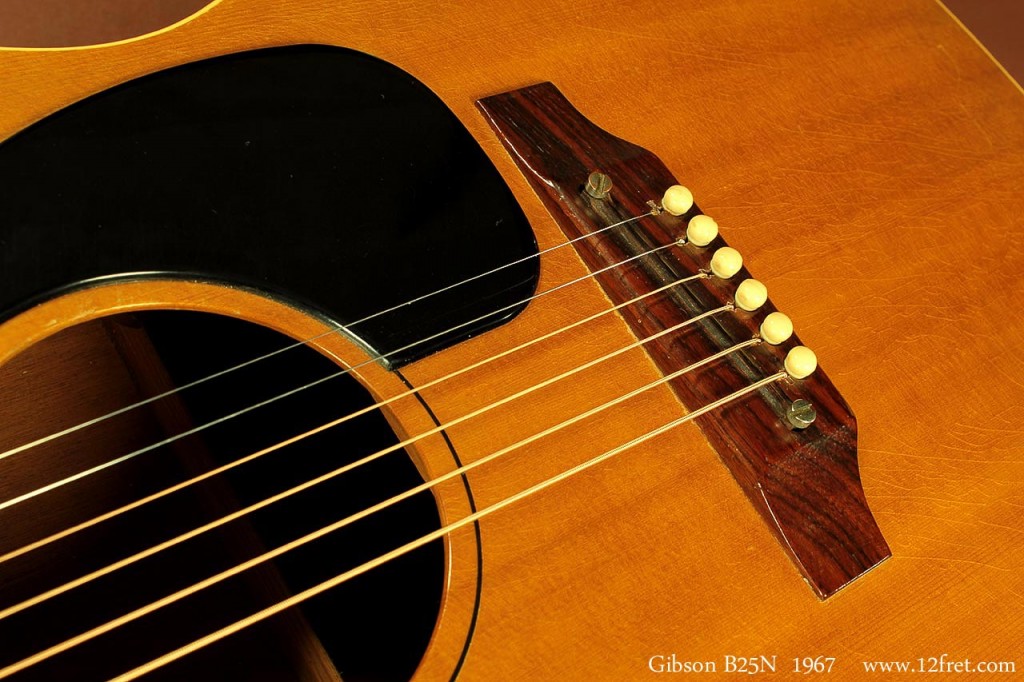 Produced from 1962 - 1977, The B25 was available in both sunburst and as this 1967 example here, in a natural finish - the B25N. For many players, this was their first 'real' guitar.