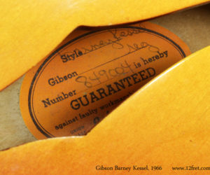 1966 Cherryburst Gibson Barney Kessel Regular (consignment) SOLD