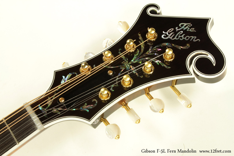 It's great to see Gibson mandolins again, as few and far between as they are.   This Gibson F-5L Fern mandolin has the 'L' designation, for Lloyd Loar; the F-5L model was introduced in 1978 as a return to the specifications Lloyd Loar used on his original F-5 Master Model instruments between 1922 and 1924.