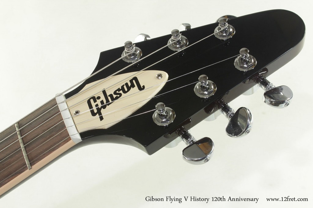 There are few guitars more instantly recognizable than the Gibson Flying V.  Prototyped in 1957 and introduced in 1958 as part of a wave of radically futuristic designs, the Flying V sold so poorly that it was dropped in 1958.   Perhaps 98 production models (made with Korina wood) were shipped, and these are extremely collectable - and expensive.