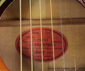 1959 Gibson J-200 Sunburst No Longer Availalble