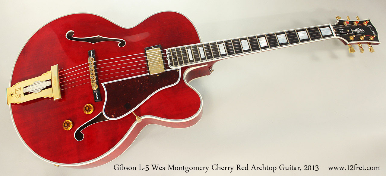 2013 Gibson L-5 Wes Montgomery Cherry Red Archtop Guitar