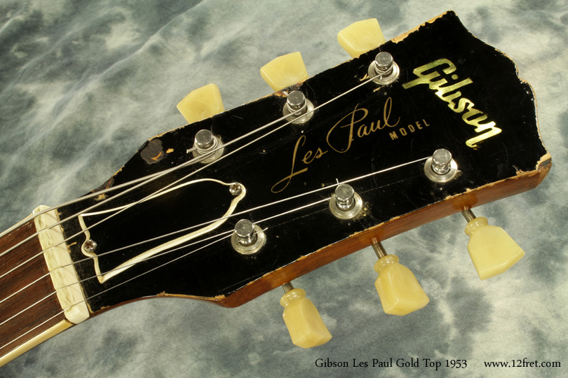 This 1953 Gibson Les Paul Gold Top has been converted, as many were, to a what is now standard - a bridge and stop tailpiece configuration.    Aside from that, it's been refretted for playability, and the output jack plate has been replaced,   but is otherwise in original condition.   The original trapeze tailpiece is included in the original 4-latch case.